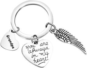 img 4 attached to Dad Memorial Gifts: Heartfelt Angel Wing Keychain to Honor and Remember Dad