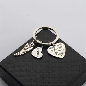 img 1 attached to Dad Memorial Gifts: Heartfelt Angel Wing Keychain to Honor and Remember Dad