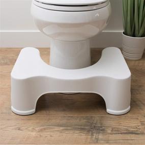 img 2 attached to Squatty Potty Original 7 Inch Height White Toilet Stool: Enhanced Bathroom Experience