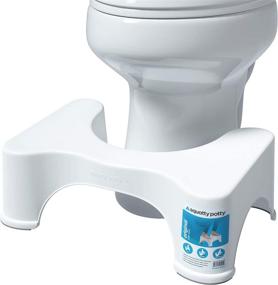 img 4 attached to Squatty Potty Original 7 Inch Height White Toilet Stool: Enhanced Bathroom Experience