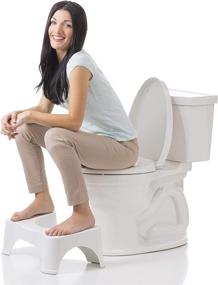 img 1 attached to Squatty Potty Original 7 Inch Height White Toilet Stool: Enhanced Bathroom Experience