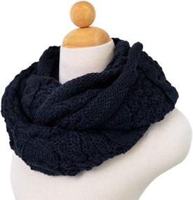 img 2 attached to TrendsBlue Premium Winter Cable Knit Scarf - Thicker Infinity Twist - Available in Various Colors