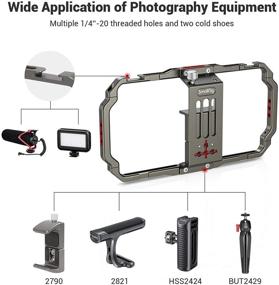 img 2 attached to 📱 SmallRig Smartphone Video Rig: Filmmaking Vlogging Rig, Stabilizer Aluminum Alloy Grip Tripod with Cold Shoe Mount for Videomakers & Videographers - Model 2791