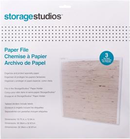 img 1 attached to Clear Storage Studios Paper File Pack - 3-Pack, 12.75 x 12.95 x 0.13 Inches (CH92602)