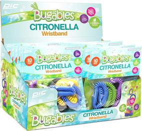 img 3 attached to 10-Pack of Reusable and Resealable PIC Bugables Citronella Scented Coil Wristbands, One Size Fits All