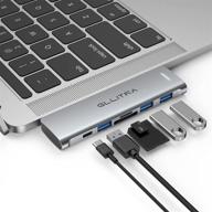 💻 gllitra usb c hub for macbook pro - 6 in 2 adapter with usb 3.0 ports, sd/tf card reader, thunderbolt 3 pd port - compatible with macbook pro 13"/15"/16" 2017-2020, macbook air 13" 2018-2020 logo