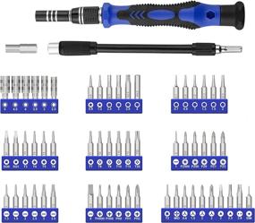 img 3 attached to XOOL 62-in-1 Precision Screwdriver Kit - Complete Electronics Repair Tool Kit for Mobile Phone, Smartphone, Game Console, PC, Tablet - Magnetic Driver, Flexible Shaft, Extension Rod included