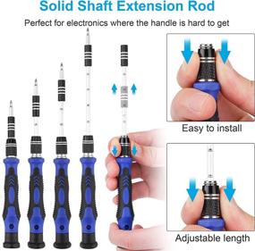 img 1 attached to XOOL 62-in-1 Precision Screwdriver Kit - Complete Electronics Repair Tool Kit for Mobile Phone, Smartphone, Game Console, PC, Tablet - Magnetic Driver, Flexible Shaft, Extension Rod included