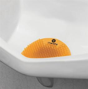 img 2 attached to 🍊 AirWorks AWSFUS231-BX Splash Free Urinal Screen, Citrus Grove, Light 0.22 lb, 8" Height, 6" Width, Orange (Pack of 10): Highly Efficient Citrus Grove Urinal Screen with Splash Guard Technology