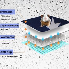 img 3 attached to Premium Reusable Guinea Pig Fleece Cage Liners – Super Absorbent Bedding for Small Animals: Hamsters, Rabbits, Chinchillas, Gerbils, Hedgehogs, Mice, and More!