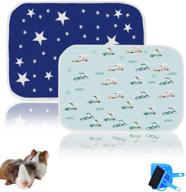 premium reusable guinea pig fleece cage liners – super absorbent bedding for small animals: hamsters, rabbits, chinchillas, gerbils, hedgehogs, mice, and more! logo