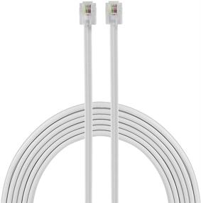 img 4 attached to 📞 Power Gear Telephone Line Cord - 100 Feet, Phone Cord with Modular Jack Ends for Home or Office, Works with Phone, Modem, or Fax Machine - White (27638)