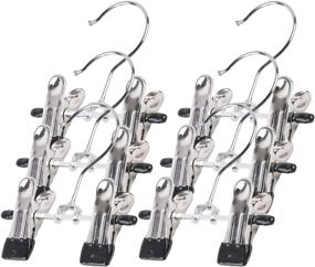 img 3 attached to SUNTRADE Double Adjustable Clips Boots Hangers: Maximize Closet Space with Space Saving Boot Organizer - Set of 6