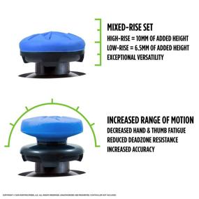img 1 attached to 🕹️ Improve Gaming Performance with KontrolFreek FPS Freek Edge Xbox Thumbsticks - High-Rise and Low-Rise Convex, Blue