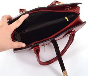 img 2 attached to Mily Satchel Handbag Leather Shoulder Women's Handbags & Wallets and Totes