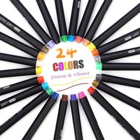 img 2 attached to 🖊️ 24 Colors Fine Point Journal Pens - Ideal for Note Taking, Calendar Agenda, Bullet Journaling, Art Projects, Office Supplies, and Scrapbooking