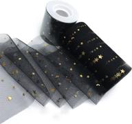 sparkling black tulle roll - ideal for diy crafts, wedding decor, gift wrapping & tutu making - 13cm x 25y logo