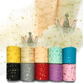 img 2 attached to Sparkling Black Tulle Roll - Ideal for DIY Crafts, Wedding Decor, Gift Wrapping & Tutu Making - 13cm x 25Y