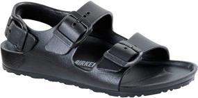 img 4 attached to Босоножки для мальчиков Birkenstock Kids Milano черного цвета - премиум-комфорт для активных мальчиков!