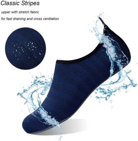 img 3 attached to Socks Barefoot Quick Dry Stripe Navy 41