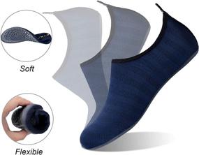 img 1 attached to Socks Barefoot Quick Dry Stripe Navy 41