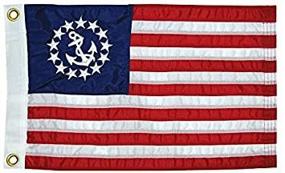 img 1 attached to 🚢 High-Quality Taylor Made Products 8124: US Yacht Ensign Sewn Boat Flag, 16 inch x 24 inch