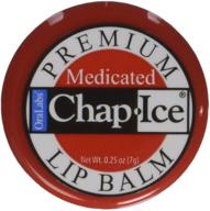 chap ice premium medicated lip balm - cold sore formula | 0.5 oz | oralabs: soothing relief for cold sores logo