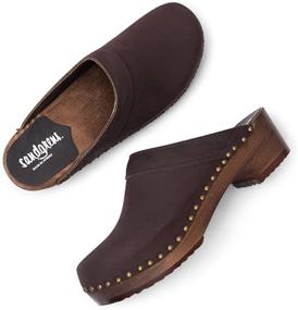 img 2 attached to 👞 Sandgrens Swedish Wooden Leather Bergen Men's Shoes: Classic Mules & Clogs for Style and Comfort