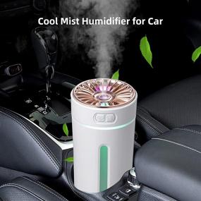 img 1 attached to 🏢 Compact USB Desktop Humidifier 300ml: Silent Nano Mist with 7 Colors LED – Perfect for Home, Office, Car, Bedroom, Baby Room (White)