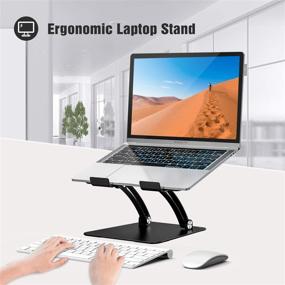 img 2 attached to Adjustable POVO Ergonomic Compatible Laptops Black