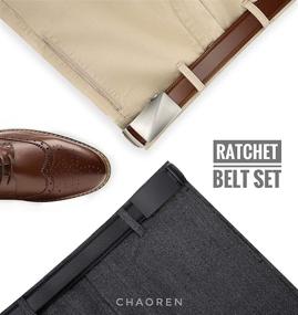 img 3 attached to Ratchet Click Packs Sliding Buckle Men's Accessories in Belts