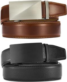 img 2 attached to Ratchet Click Packs Sliding Buckle Men's Accessories in Belts