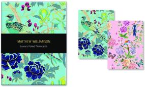 img 1 attached to Luxury Foiled Notecards: Matthew Williamson Birds & Blossoms - Museums & Galleries MUT38