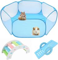 versatile, foldable and transparent hamster playpen for indoor/outdoor fun: ideal for syrian hamsters, rats, chinchillas, rabbits, guinea pigs, gerbils, hedgehogs, and reptiles logo