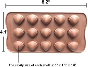 img 1 attached to 🐚 2pcs Silicone Shells Chocolate Molds: Perfect for Birthday, Summer Theme Party, Anniversary, and Wedding - Shell Shaped Mold for Baking/Candy/Cookies