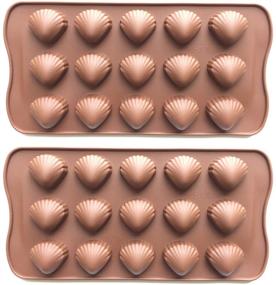 img 4 attached to 🐚 2pcs Silicone Shells Chocolate Molds: Perfect for Birthday, Summer Theme Party, Anniversary, and Wedding - Shell Shaped Mold for Baking/Candy/Cookies