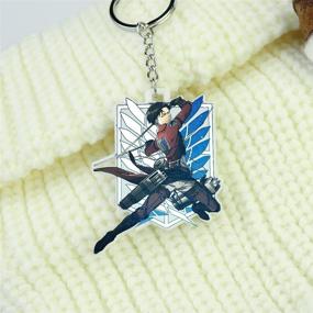 img 3 attached to Att_Ack Keychain Anime Keychain Cosplay Silicone