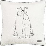 🐻 eddie bauer home cozy polar bear throw pillow, natural - pack of 1 logo