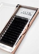 🌟 glam parlor .07 c curl faux mink individual volume eyelash extensions - easy to fan, no residue strip - salon use (c mixed tray) logo