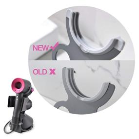 img 1 attached to 🔌 Premium Hair Dryer Stand Organizer for Dyson Supersonic - Storage and Support for Diffuser, Nozzle, and Care Tools