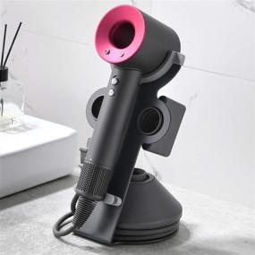 img 4 attached to 🔌 Premium Hair Dryer Stand Organizer for Dyson Supersonic - Storage and Support for Diffuser, Nozzle, and Care Tools