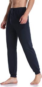 img 2 attached to 🩳 Cotton Lounge & Sleep Bottoms for Men with Pockets - COLORFULLEAF Closed Bottoms