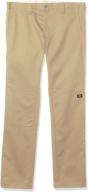 double knee skinny straight pants for boys by dickies logo