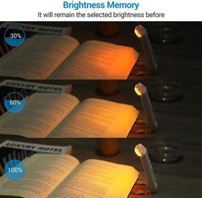 img 1 attached to 📚 DEWENWILS Amber Book Reading Light - USB Rechargeable, Blue Light Blocking, 3 Brightness Levels - LED Clip On Book Light for Bedtime Reading, Kids, Bookworms