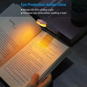 img 3 attached to 📚 DEWENWILS Amber Book Reading Light - USB Rechargeable, Blue Light Blocking, 3 Brightness Levels - LED Clip On Book Light for Bedtime Reading, Kids, Bookworms