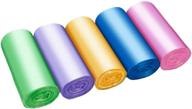 4 gallon small trash bags for bathroom and office use - 150 count, 5 rolls - colored logo