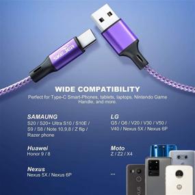img 1 attached to Charging 【3 Pack】 3 3Ft＋3 3Ft Purple Durable