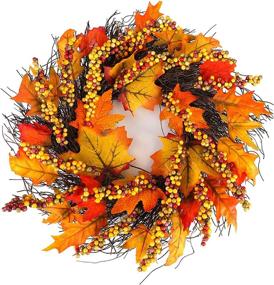 img 4 attached to LASPERAL Wreaths Harvest Halloween Thanksgiving