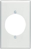 leviton 80528-w: high-quality flush mount 1-gang receptacle wallplate, 2.15-inch diameter, midway size, white - perfect fit for device logo