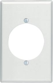 img 2 attached to Leviton 80528-W: High-Quality Flush Mount 1-Gang Receptacle Wallplate, 2.15-Inch Diameter, Midway Size, White - Perfect Fit for Device